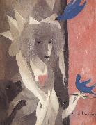 Marie Laurencin The Self-Portrait with birds oil painting artist